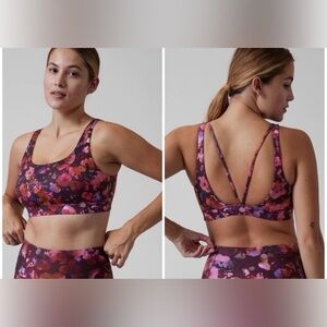 Athleta Exhale Floral Sports Bra M
